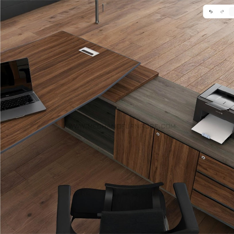 Conico (Table with Integrated Side Rack)