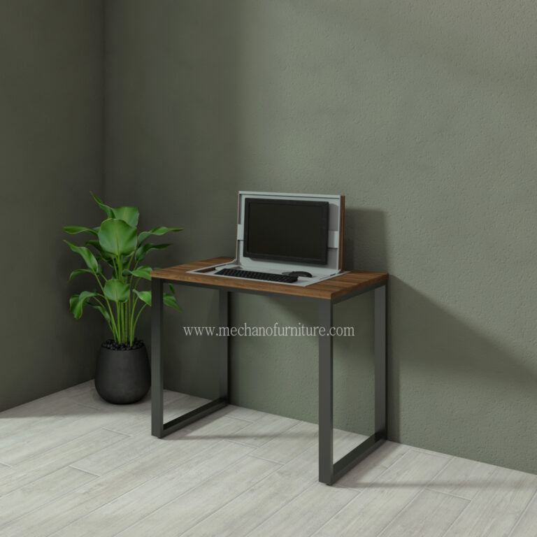Computer Table with Flip-Top Mechanism