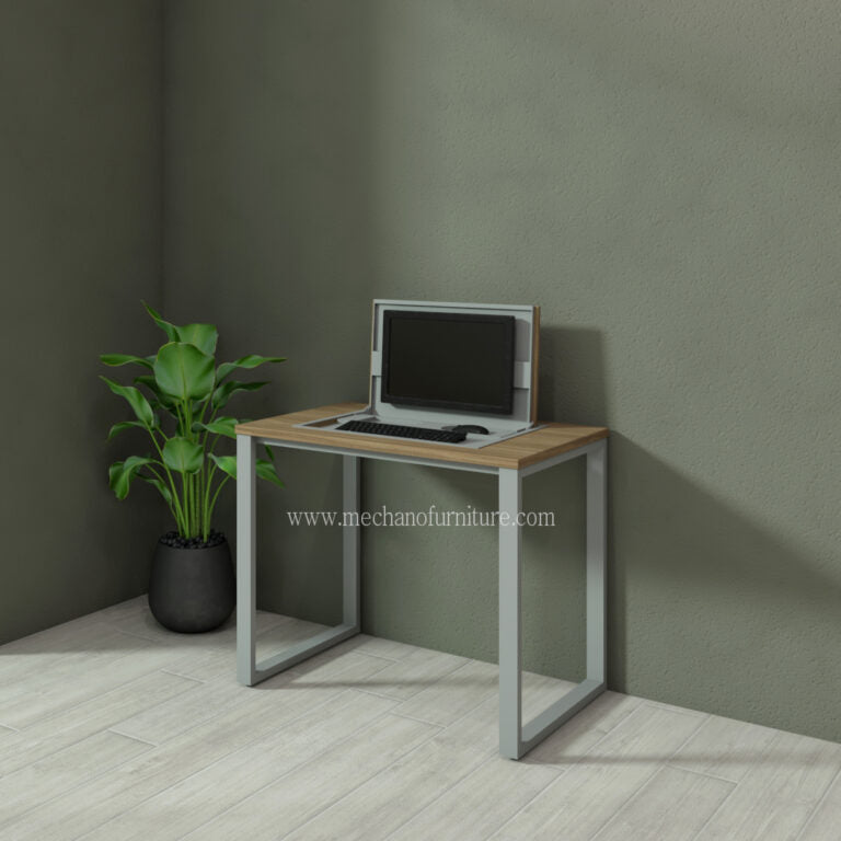 Computer Table with Flip-Top Mechanism