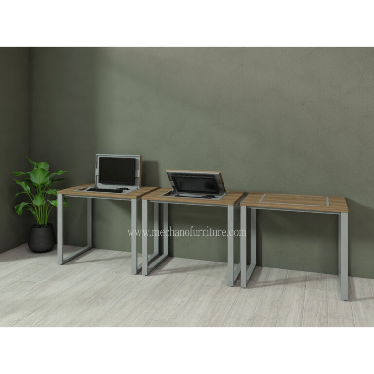 Computer Table with Flip-Top Mechanism