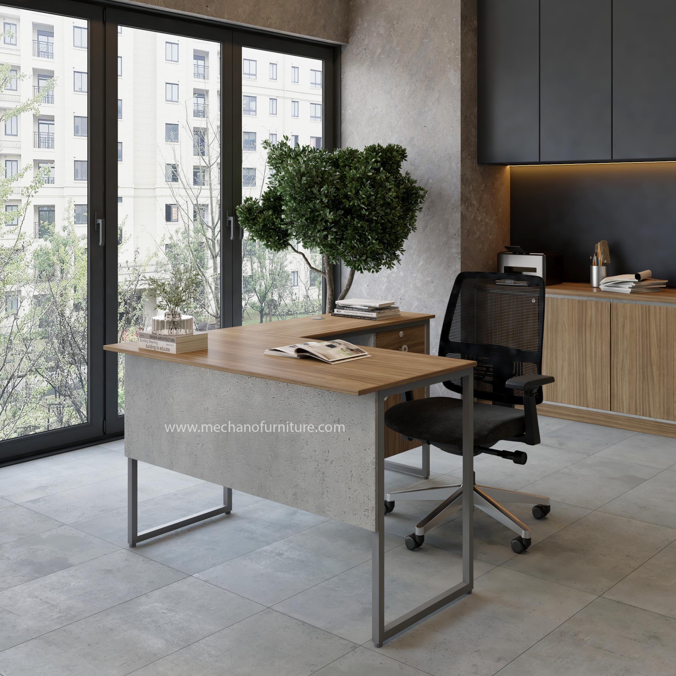 NORTON (Table with Integrated Side Rack)