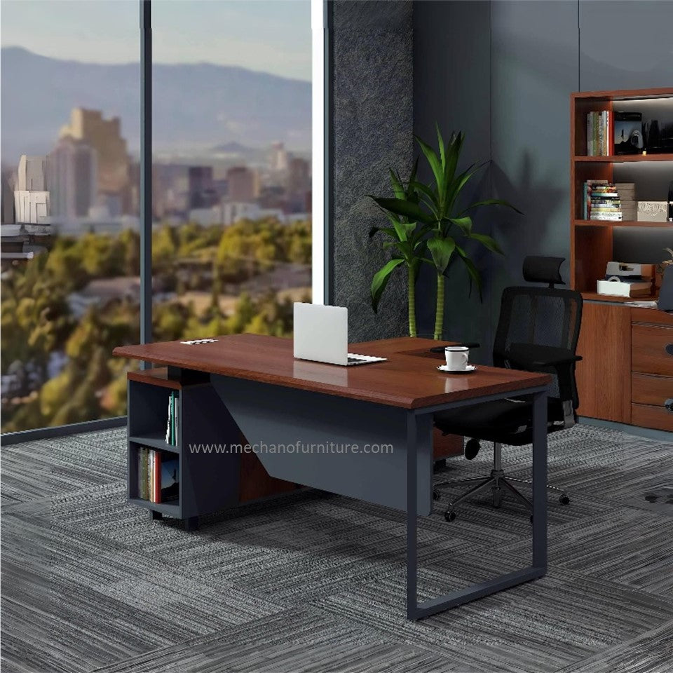 Back Side Rack Table BEVEL (Table with Integrated Side Rack) – Mechano Furniture