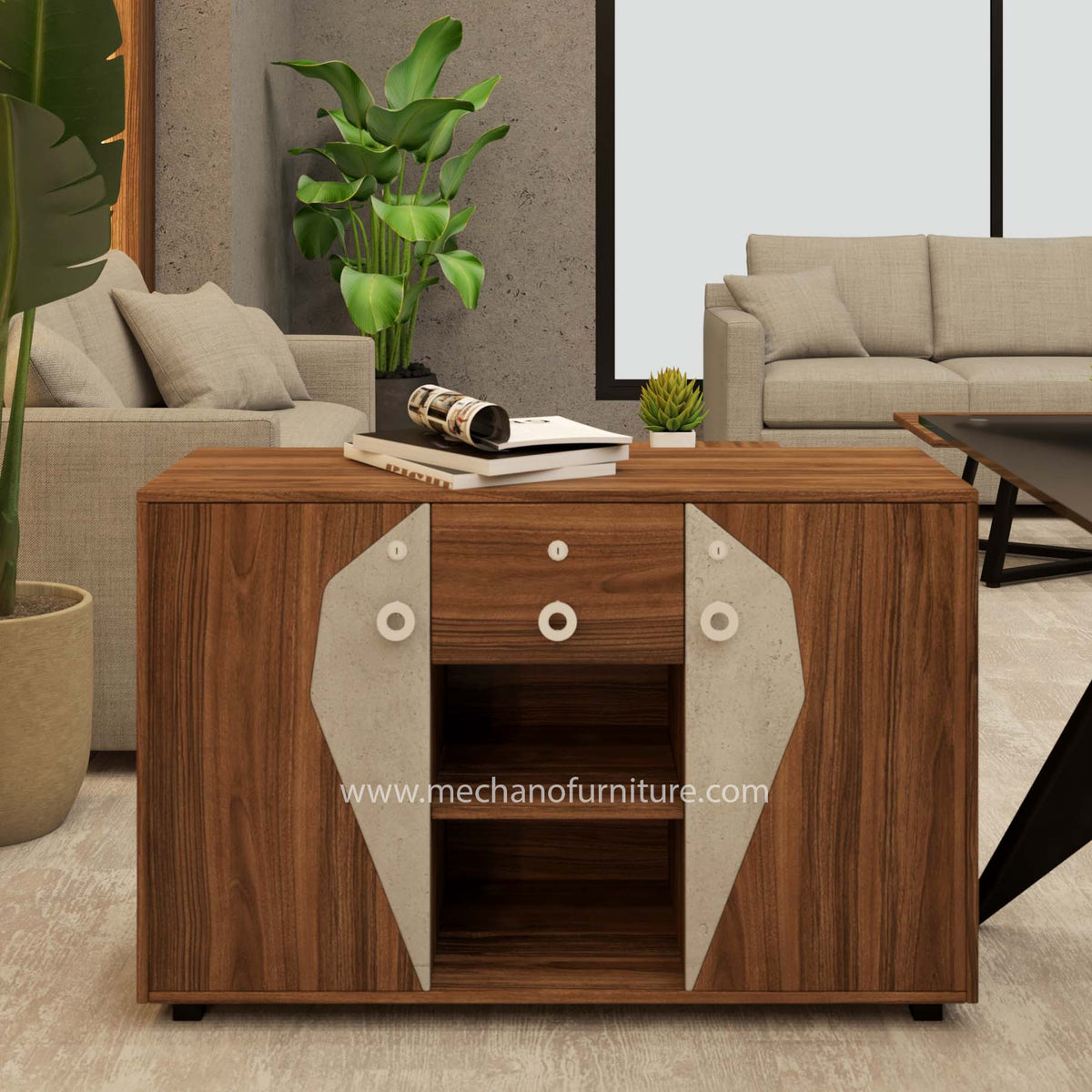 STAR Table with Side Rack – mechano-furniture